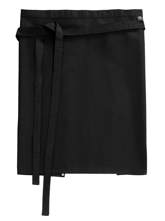 Bistroschürze Roma Classic 50 × 78 cm mit durchgehendem Bindeband – schwarz – Farbcode 1011 – Bild 1