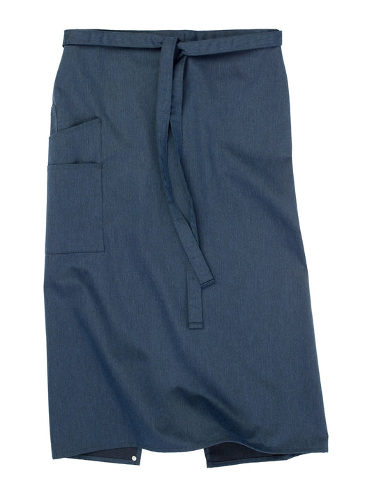 Bistroschürze Macerata Structure 80 mit Doppeltasche – Blau