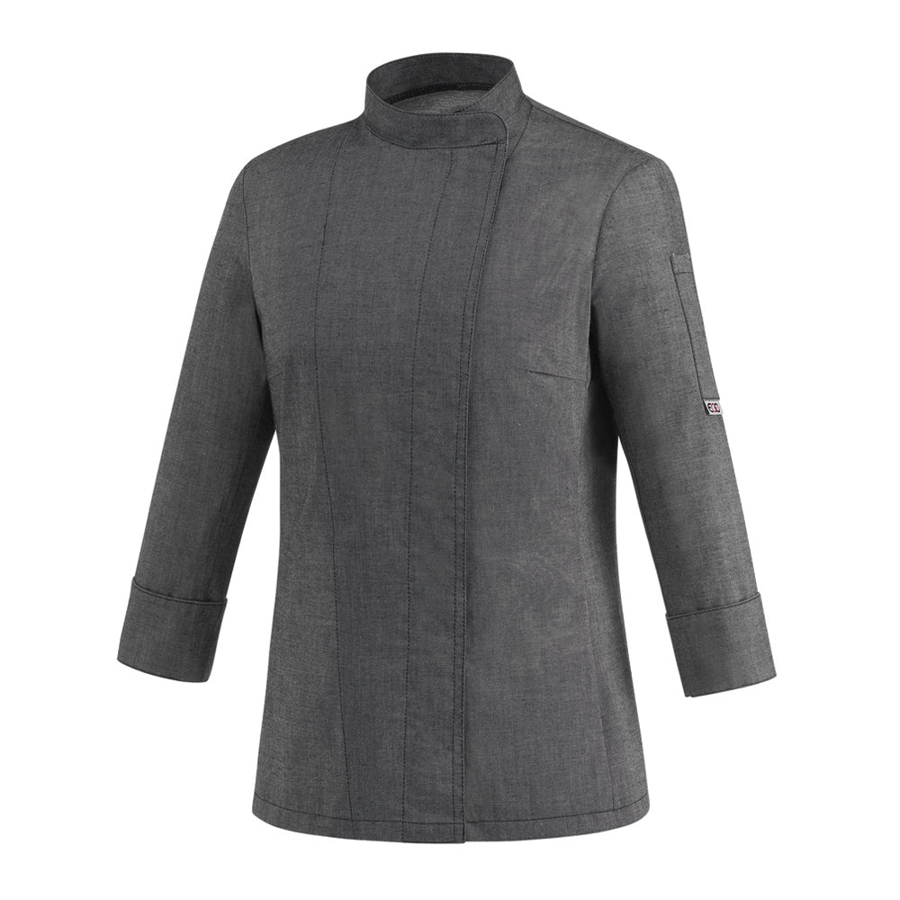 Damen-Kochjacke Woman – Graumeliert – Bild 1