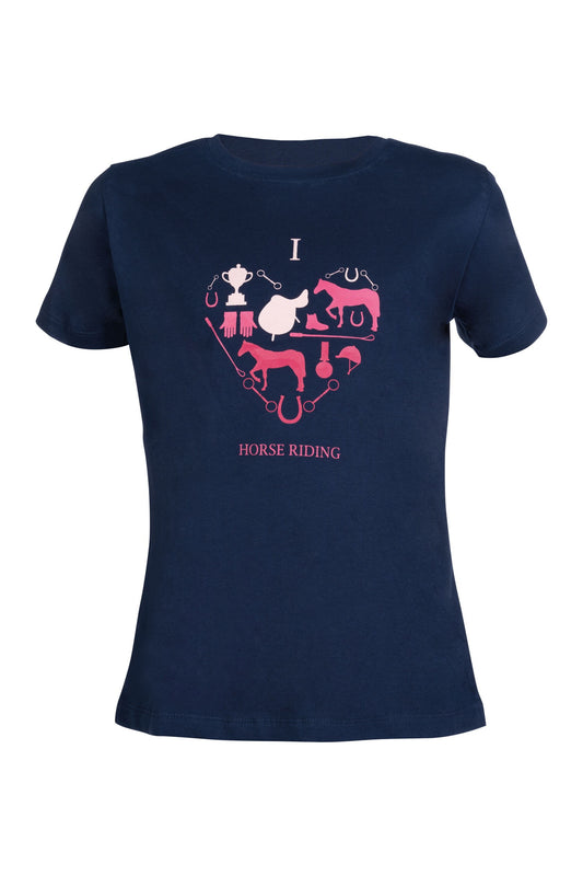 Kinder-T-Shirt I love horse riding – 100% Baumwolle – Bild 2