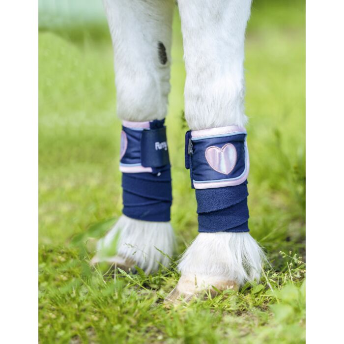 Fleecebandagen Funny Horses Hearts – 4er Set – Bild 4