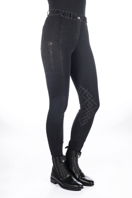Reithose Harbour Island Denim – Silikon-Kniebesatz – Bild 2