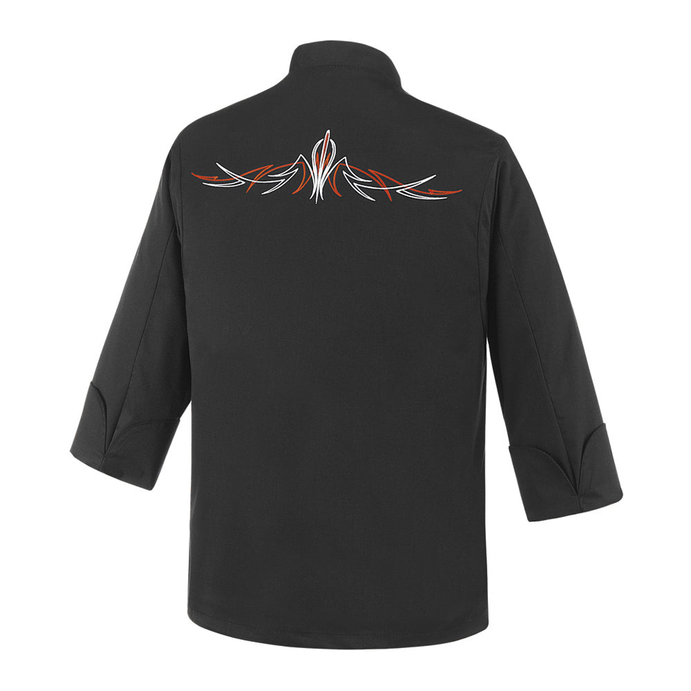 Unisex-Kochjacke Biker – Schwarz – Bild 3