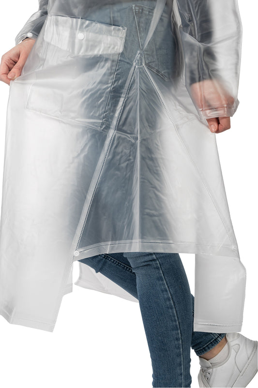 Regenmantel, transparent mit Seitenschlitz 8243 – regendicht – Bild 2