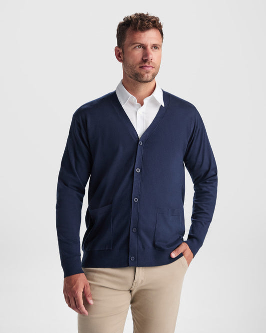 CARDIGAN - STRICKJACKEN EXPLORER – aus 50 % Viskose / 28 % Polyester / 22 % Polyamid, Feinstrick, 12 Gauge. – Bild 2