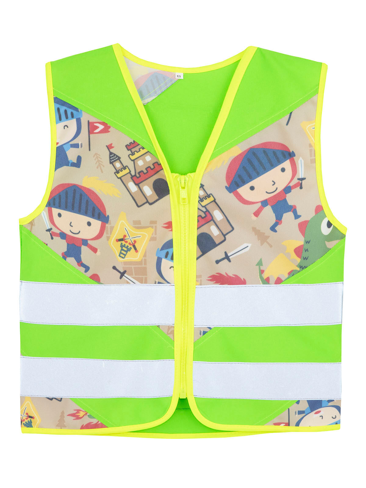 Kinder Warnweste / Sicherheitsweste – Korntex – Farbe Neon Green – individuell veredelbar