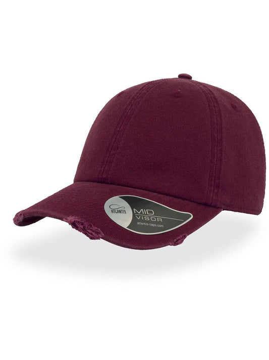 Baseball Caps Dad Hat Destroyed Bordeaux bestickbar und bedruckbar – LA1970