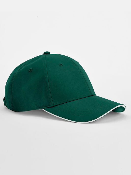 Baseball Caps Team Sports-Tech Cap Flaschengrün/Weiß bestickbar und bedruckbar – LA1970