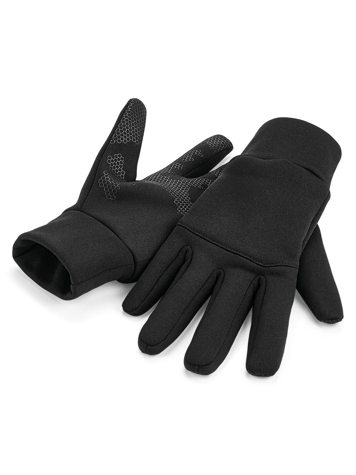 Softshell Sports Tech Gloves Schal / Handschuhe – Beechfield – Farbe Schwarz – individuell veredelbar