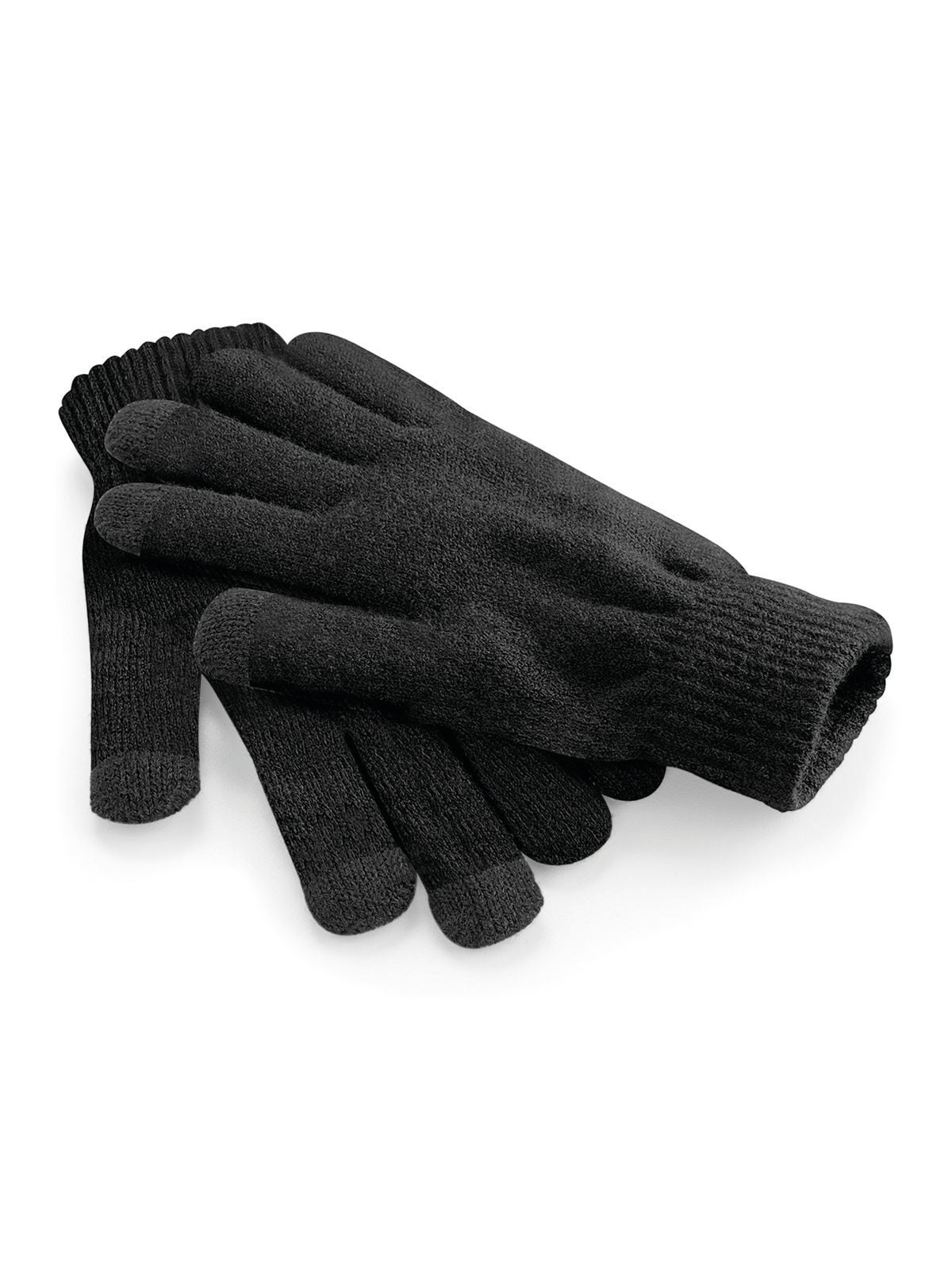 Touchscreen Smart Gloves Herren Schal / Handschuhe – Beechfield – Farbe Schwarz – individuell veredelbar