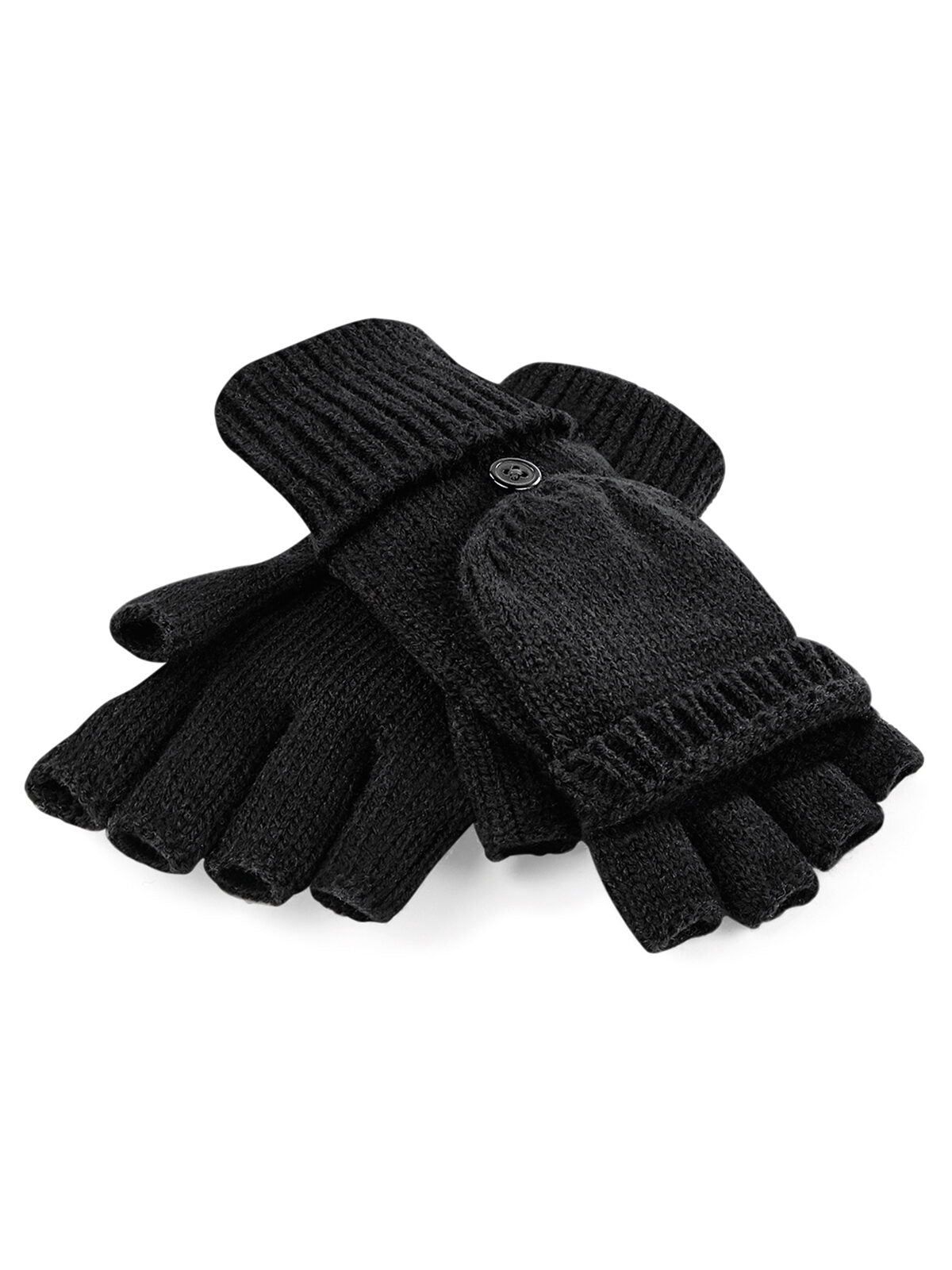 Fliptop Gloves Unisex Schal / Handschuhe – Beechfield – Farbe Schwarz – individuell veredelbar