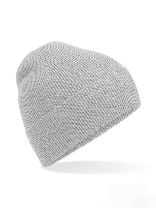 Beanies Organic Cotton Fine Knit Beanie Hellgrau bestickbar und bedruckbar – LA1970