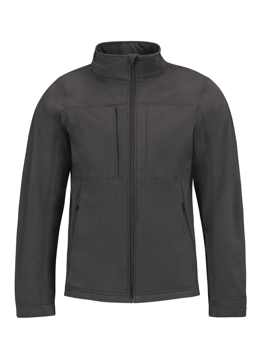 Hooded Softshell Herren – B&C – Farbe Dunkelgrau – individuell veredelbar