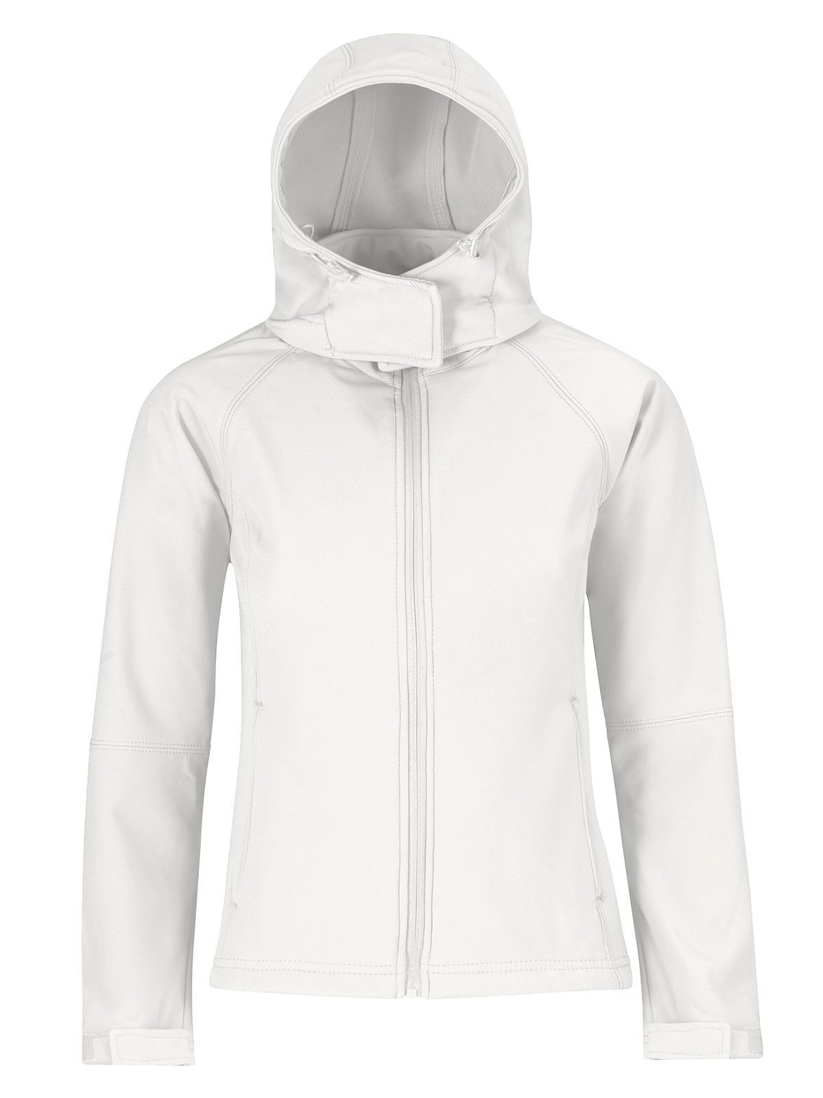 Hooded Softshell Damen – B&C – Farbe Weiß – individuell veredelbar