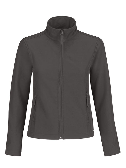 ID.701 Softshell Damen – B&C – Farbe Dunkelgrau – individuell veredelbar