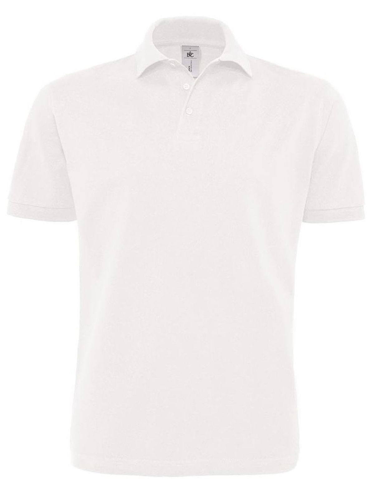 Heavymill Poloshirt – B&C – Farbe Weiß – individuell veredelbar