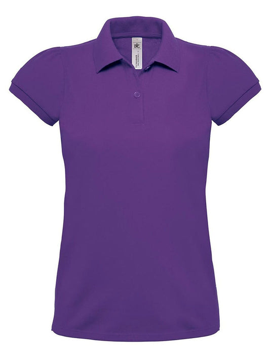 Heavymill Damen Poloshirt – B&C – Farbe Lila – individuell veredelbar