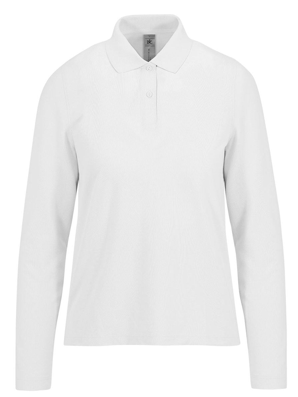 My polo 180 LSL Damen Poloshirt – B&C – Farbe Weiß – individuell veredelbar