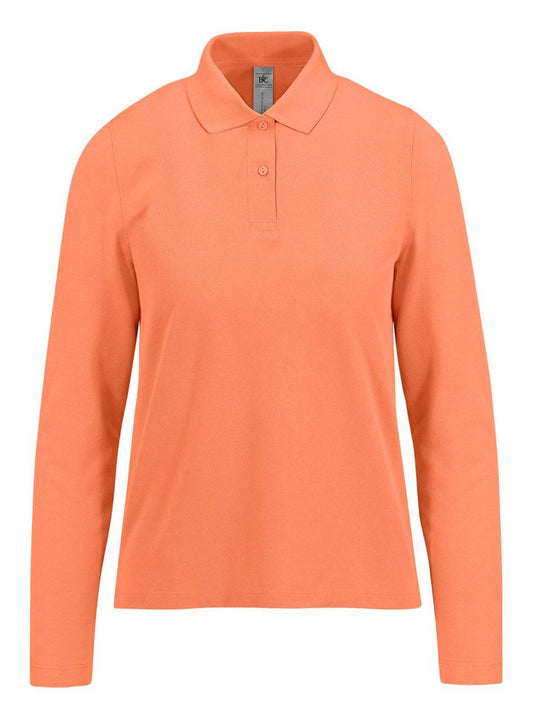 My polo 210 LSL Damen Poloshirt – B&C – Farbe amalfi coral – individuell veredelbar