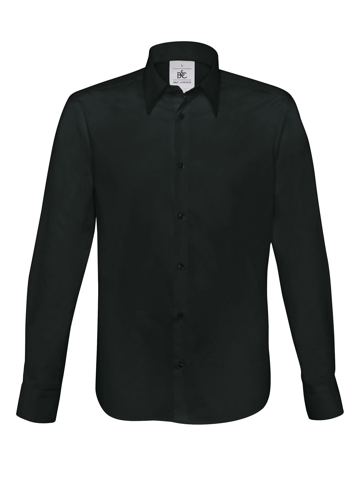 London Herren Hemd / Bluse – B&C – Farbe Schwarz – individuell veredelbar