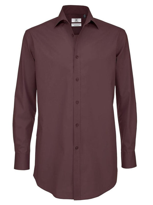 Black Tie LSL Herren Hemd / Bluse – B&C – Farbe luxurious red – individuell veredelbar