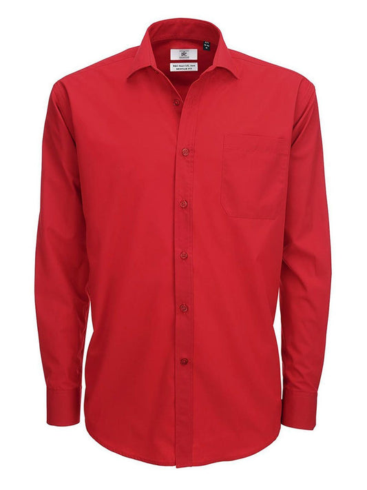 Smart LSL Herren Hemd / Bluse – B&C – Farbe deep red – individuell veredelbar