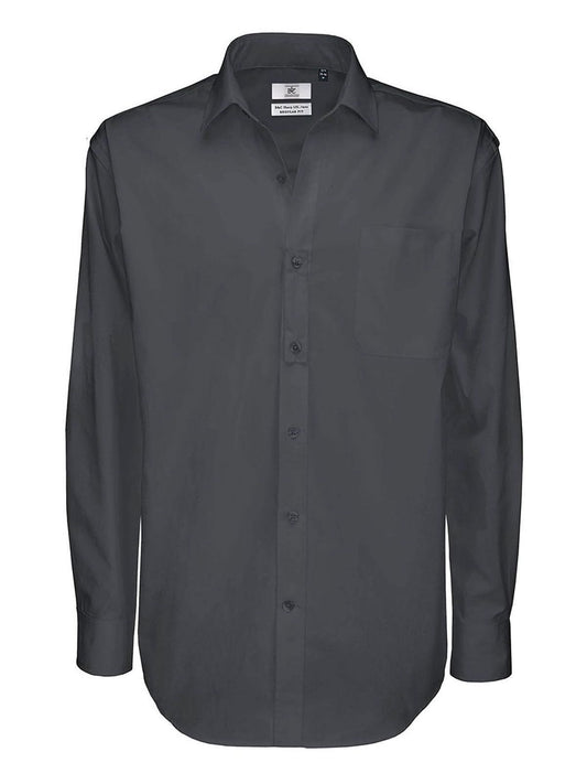 Sharp LSL Herren Hemd / Bluse – B&C – Farbe Dunkelgrau – individuell veredelbar