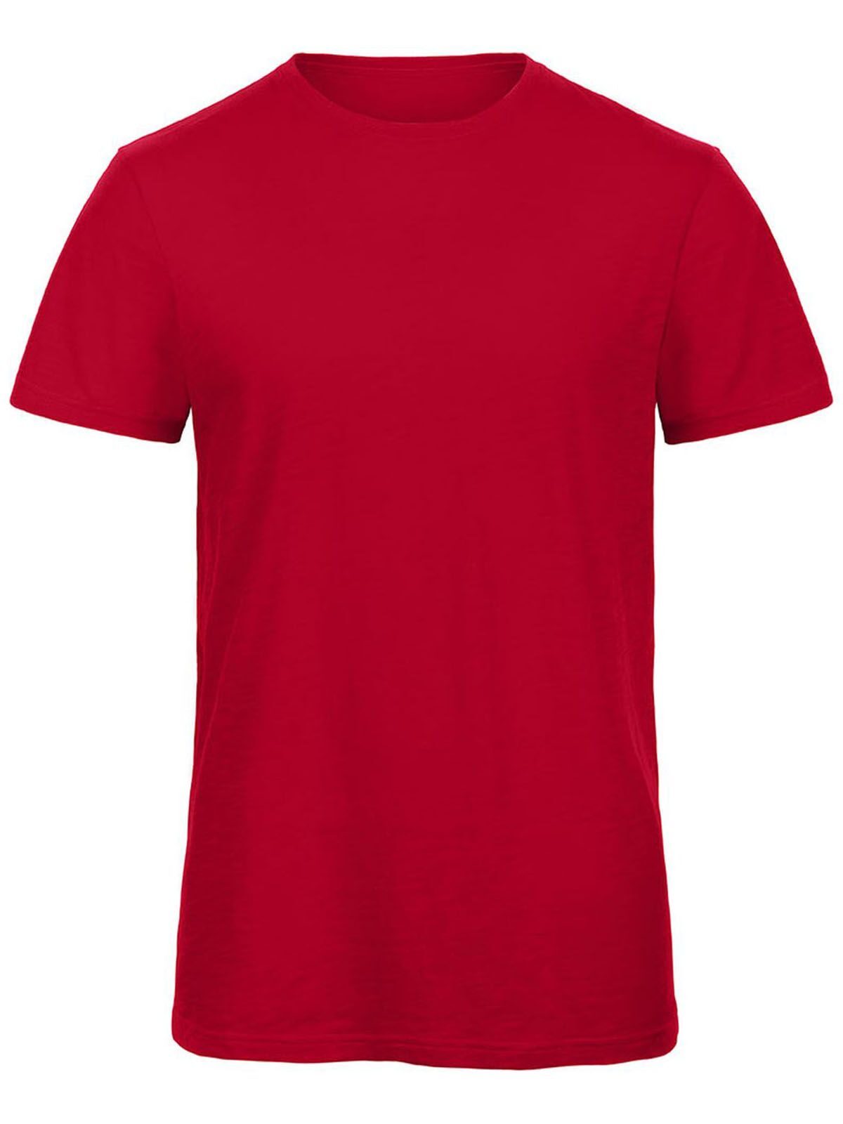 Inspire Slub T Uomo Herren T-Shirt – B&C – Farbe chic red – individuell veredelbar