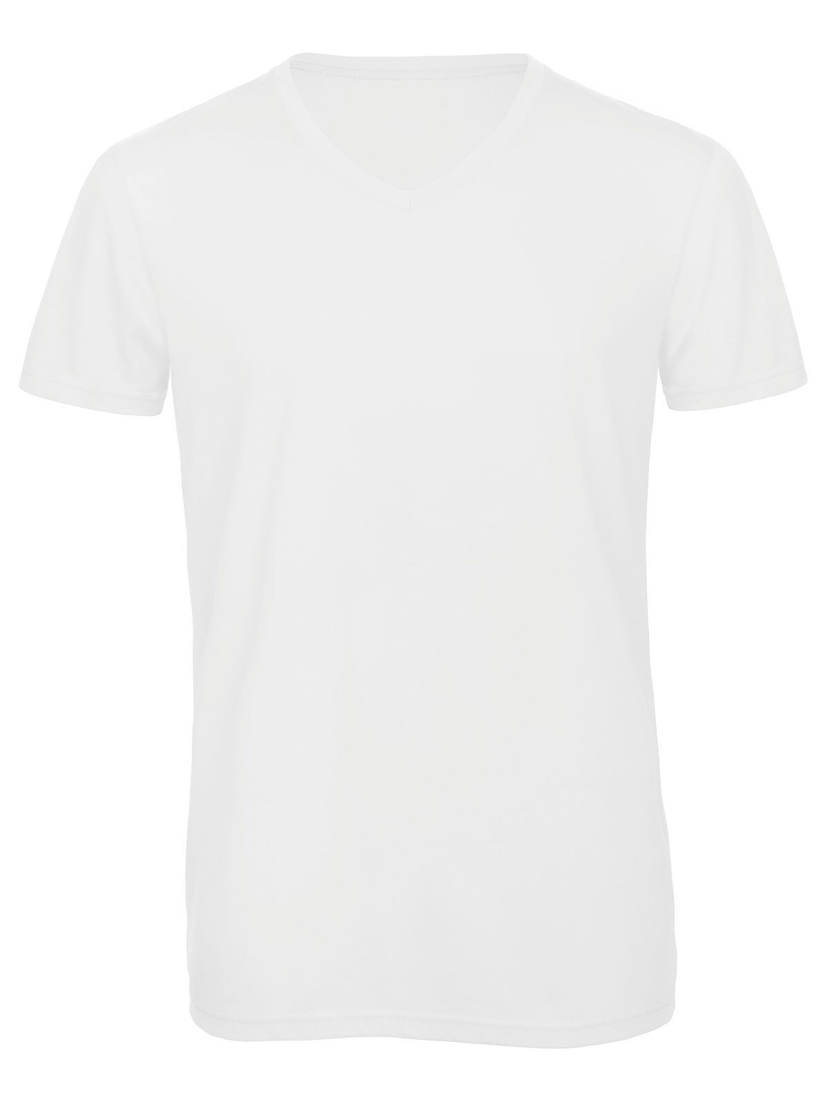 V Triblend Herren T-Shirt – B&C – Farbe Weiß – individuell veredelbar