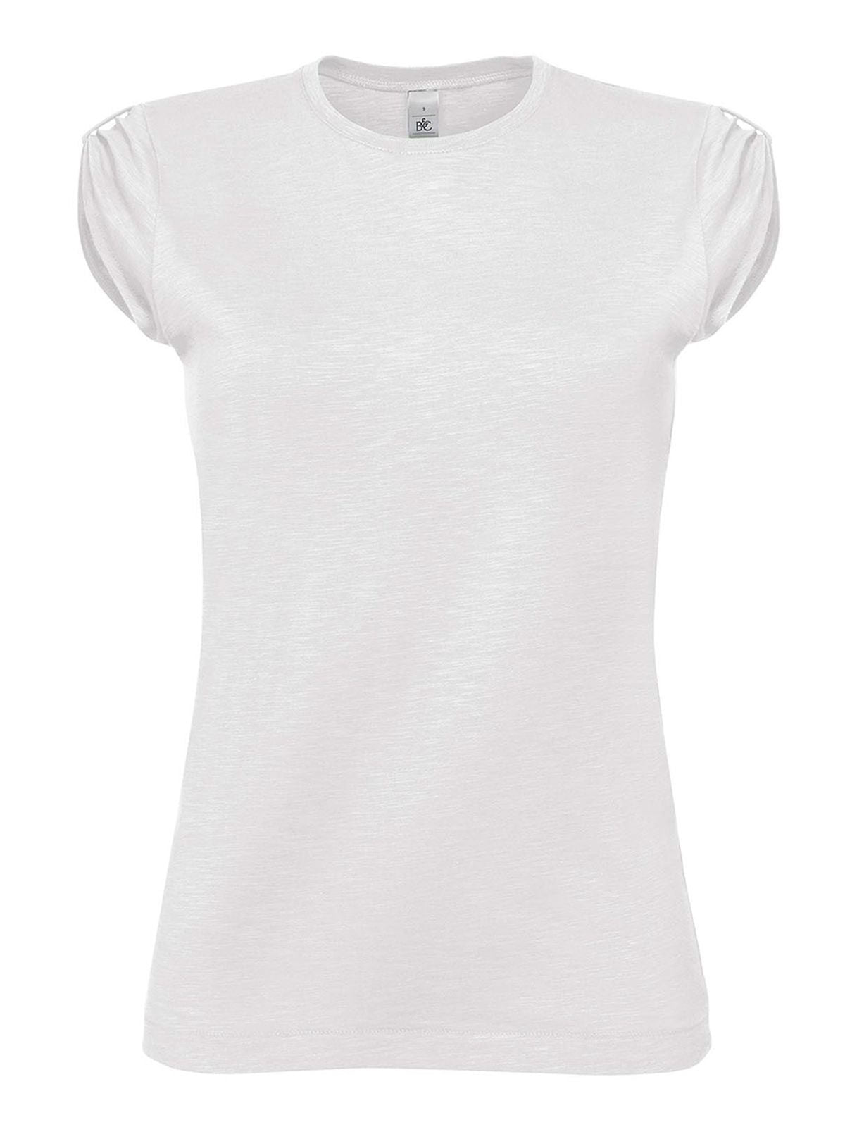 Too Chic Damen T-Shirt – B&C – Farbe chic white – individuell veredelbar
