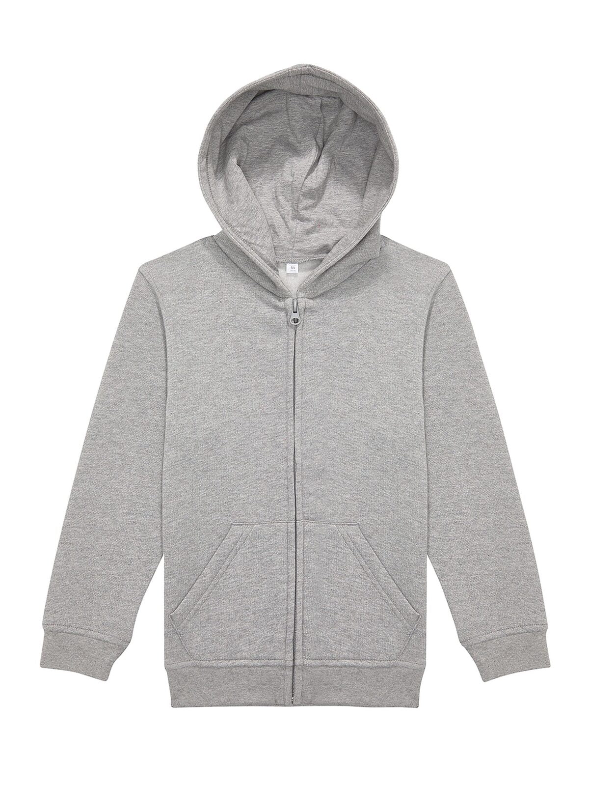 ID.334 Zip Hood Kinder Sweatshirt / Hoodie – B&C – Farbe Sport Grau – individuell veredelbar