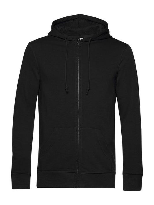 Inspire Zipped Hood Herren Sweatshirt / Hoodie – B&C – Farbe black pure – individuell veredelbar