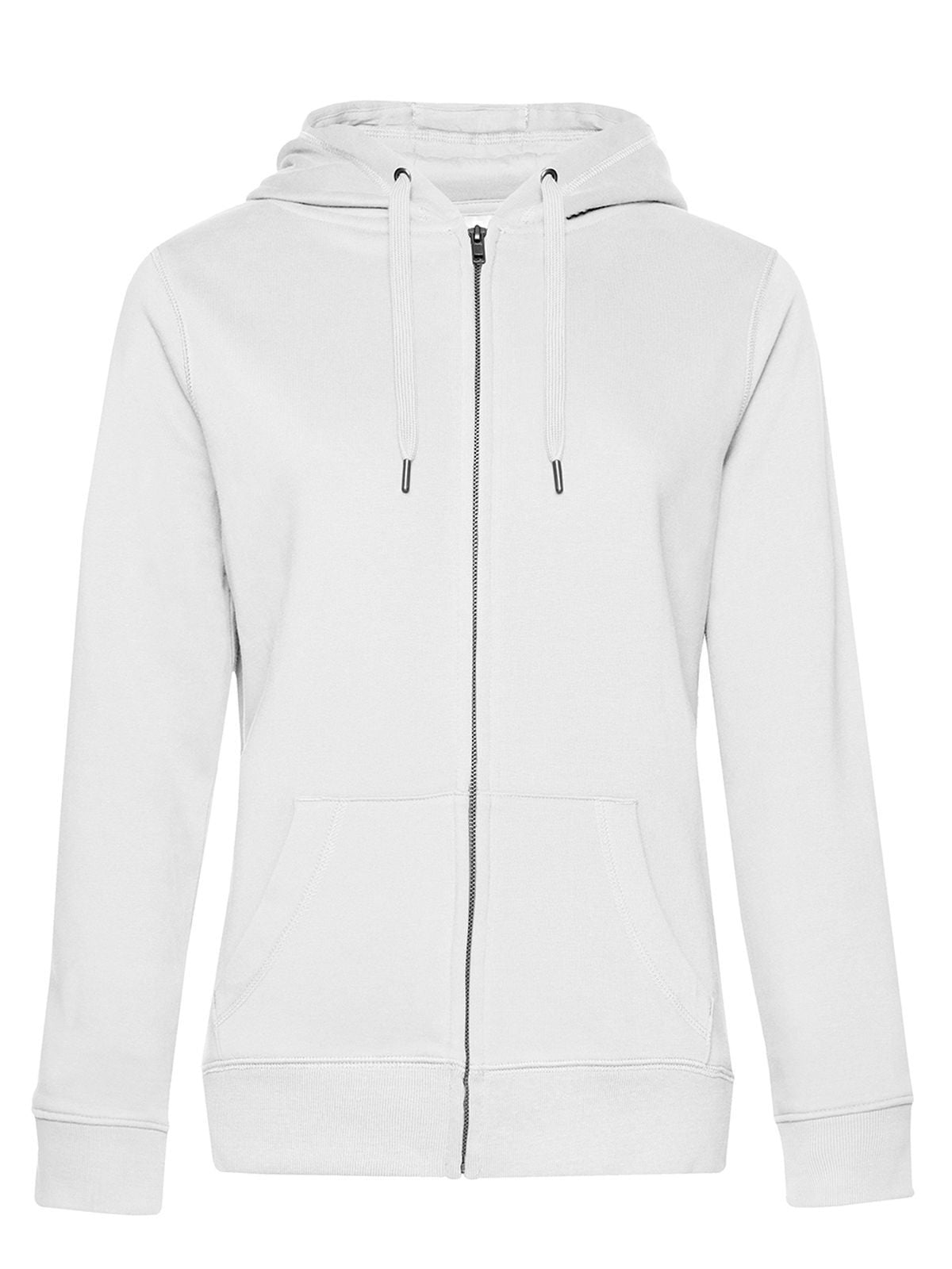 QUEEN Zipped Hood Damen Sweatshirt / Hoodie – B&C – Farbe Weiß – individuell veredelbar