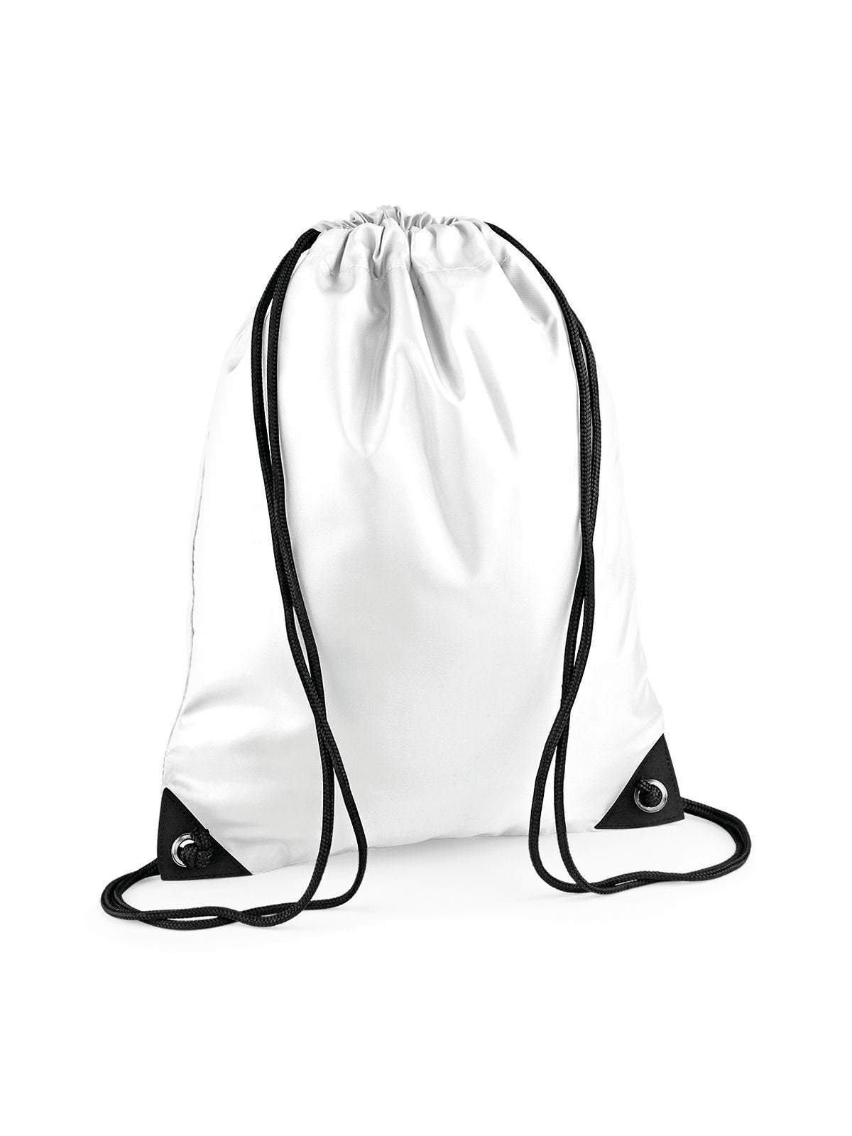 Premium Gymsac Tasche / Rucksack – Bag Base – Farbe Weiß – individuell veredelbar