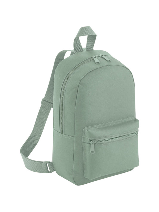 Mini Essential Fashion Backpack Herren Tasche / Rucksack – Bag Base – Farbe dusty green – individuell veredelbar