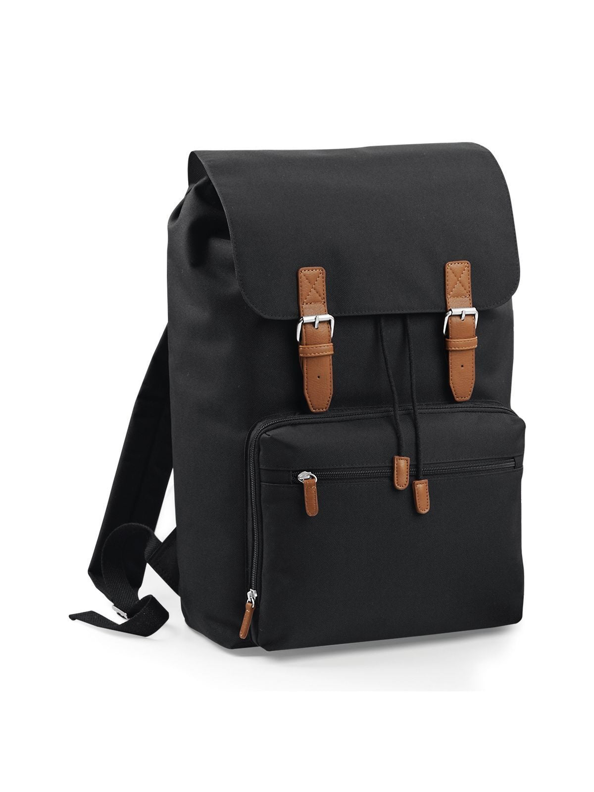 Vintage Laptop Backpack Herren Tasche / Rucksack – Bag Base – Farbe Schwarz – individuell veredelbar