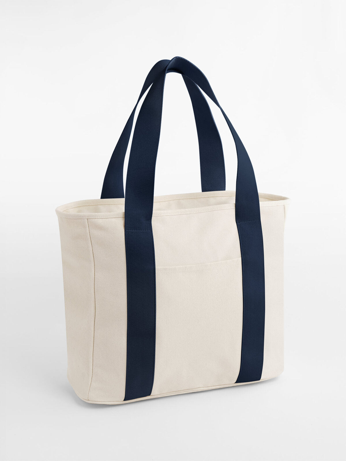 Edit Canvas Tote Herren Tasche / Rucksack – Bag Base – Farbe natural/navy – individuell veredelbar
