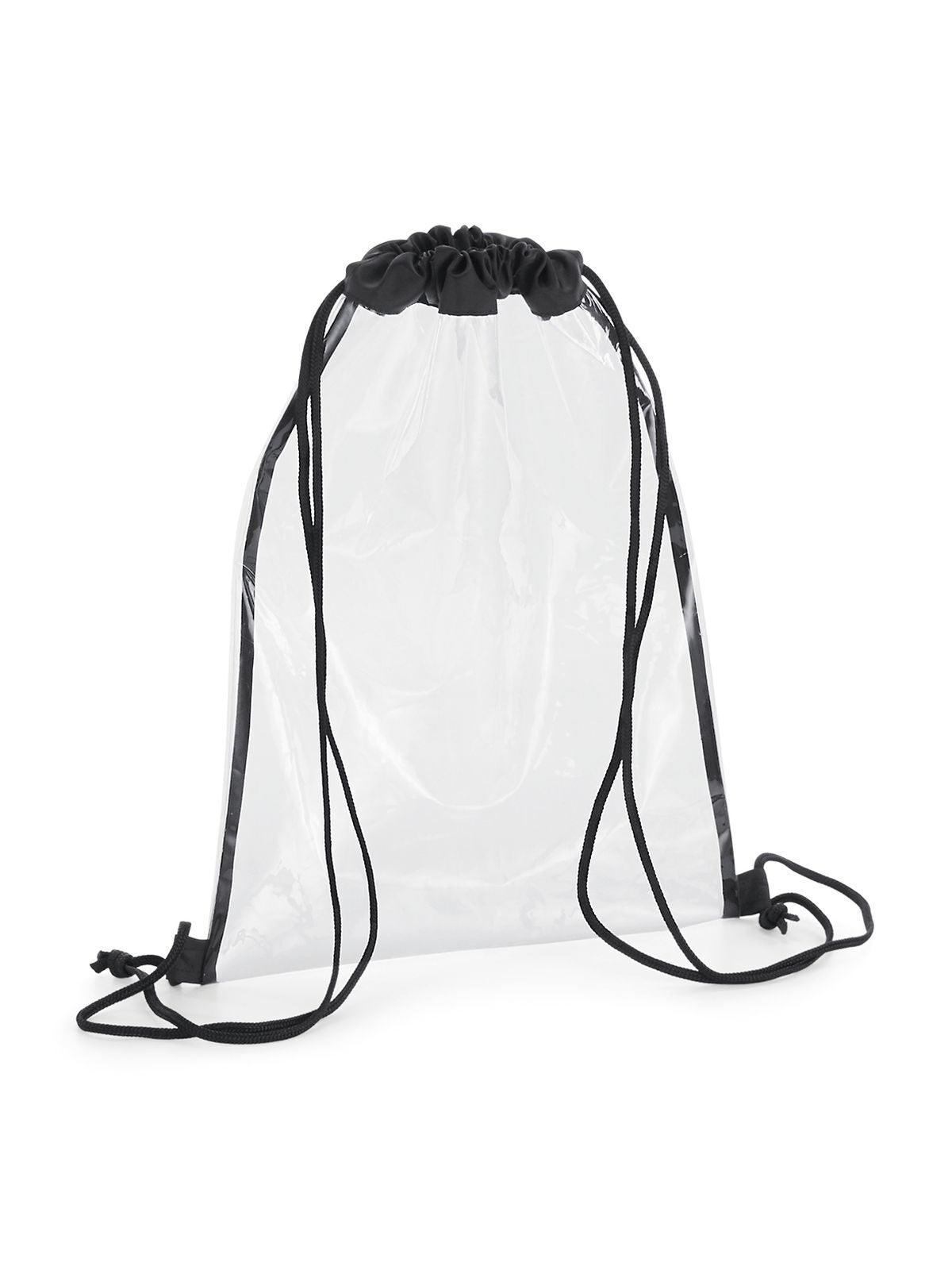 Clear Gymsac Herren Tasche / Rucksack – Bag Base – Farbe clear/black – individuell veredelbar