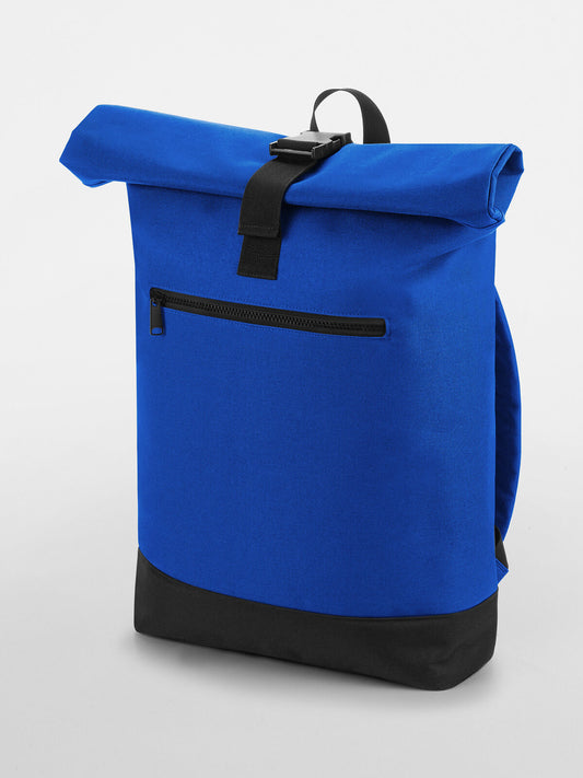 Roll-Top Backpack Herren Tasche / Rucksack – Bag Base – Farbe bright royal – individuell veredelbar