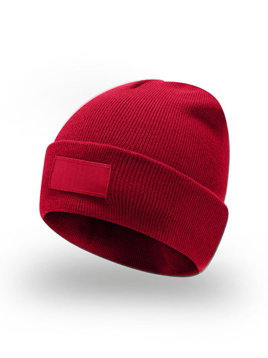Beanies Shape classic Rot bestickbar und bedruckbar – LA1970