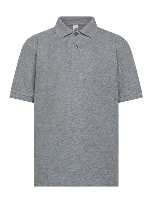 Evolution Polo Kids Kinder Poloshirt – Black Spider – Farbe grey heather – individuell veredelbar