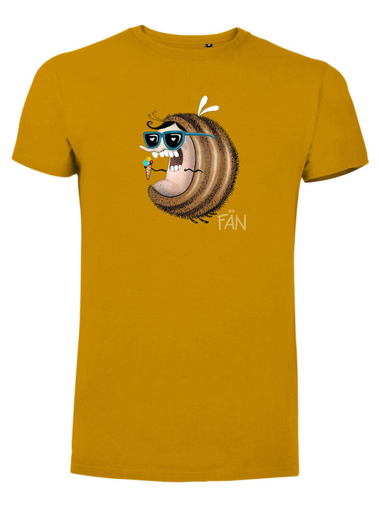 Mustard T-Shirt mit Bee-Motiv, vordere Ansicht