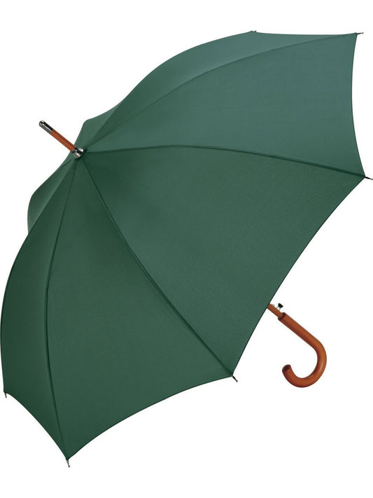 AC woodshaft regular umbrella Regenschirm – FAre – Farbe Dunkelgrün – individuell veredelbar