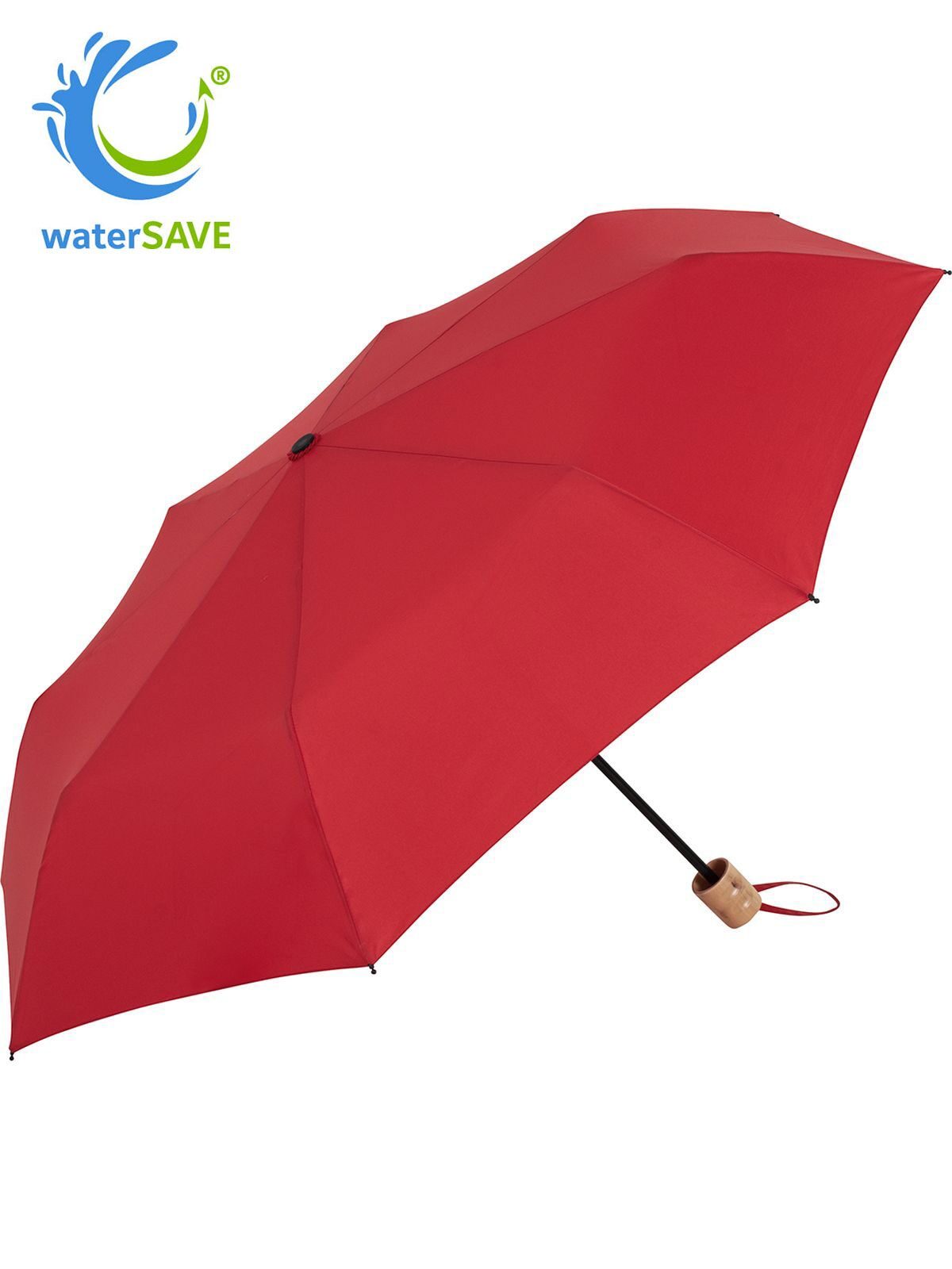 Mini umbrella ÖkoBrella Regenschirm – FAre – Farbe Red ws – individuell veredelbar