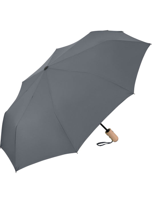 AC pocket umbrella ÖkoBrella Herren Regenschirm – FAre – Farbe Grey ws – individuell veredelbar