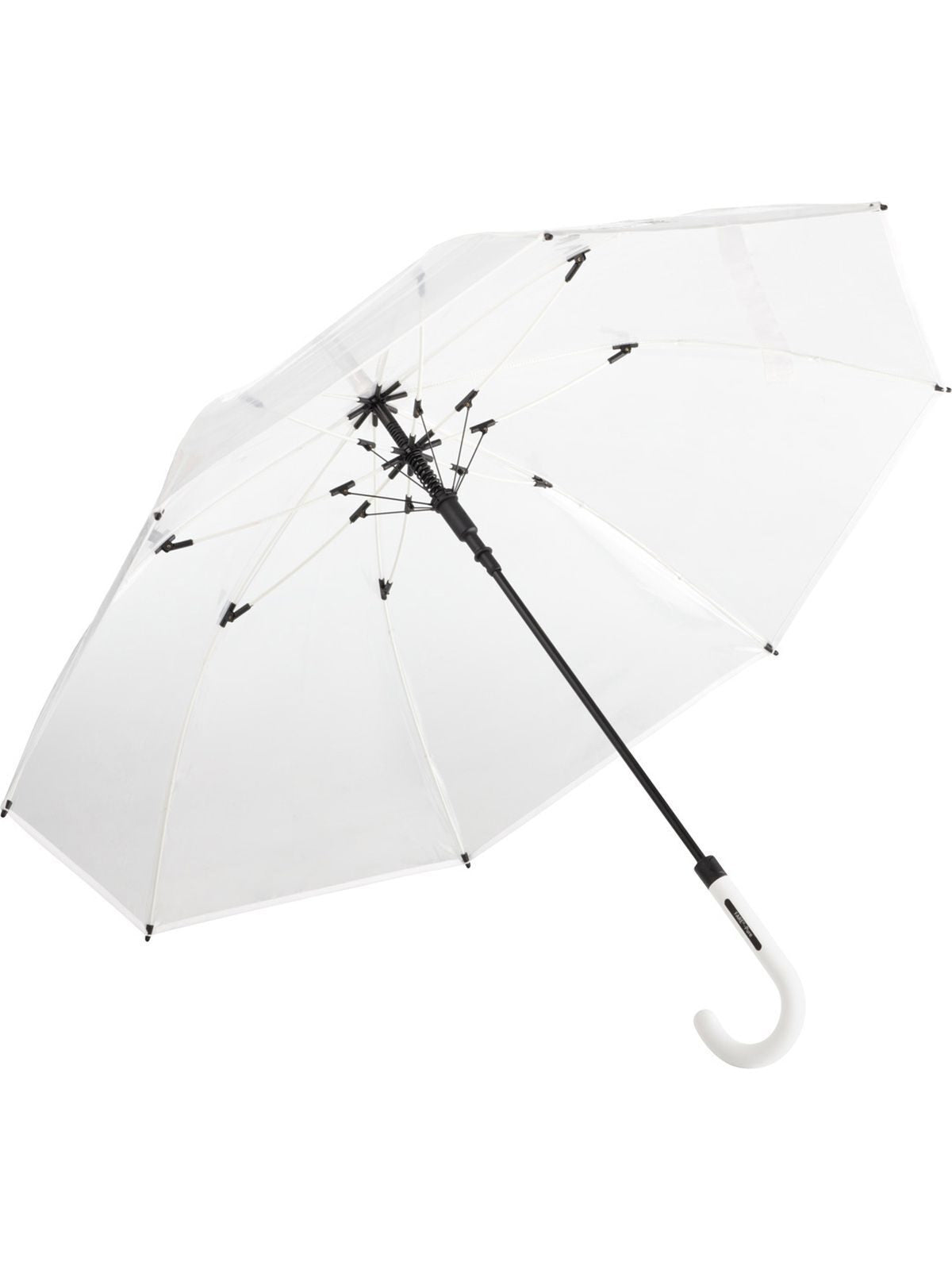 AC regular umbrella ®-Pure Herren Regenschirm – FAre – Farbe Transparent-White – individuell veredelbar