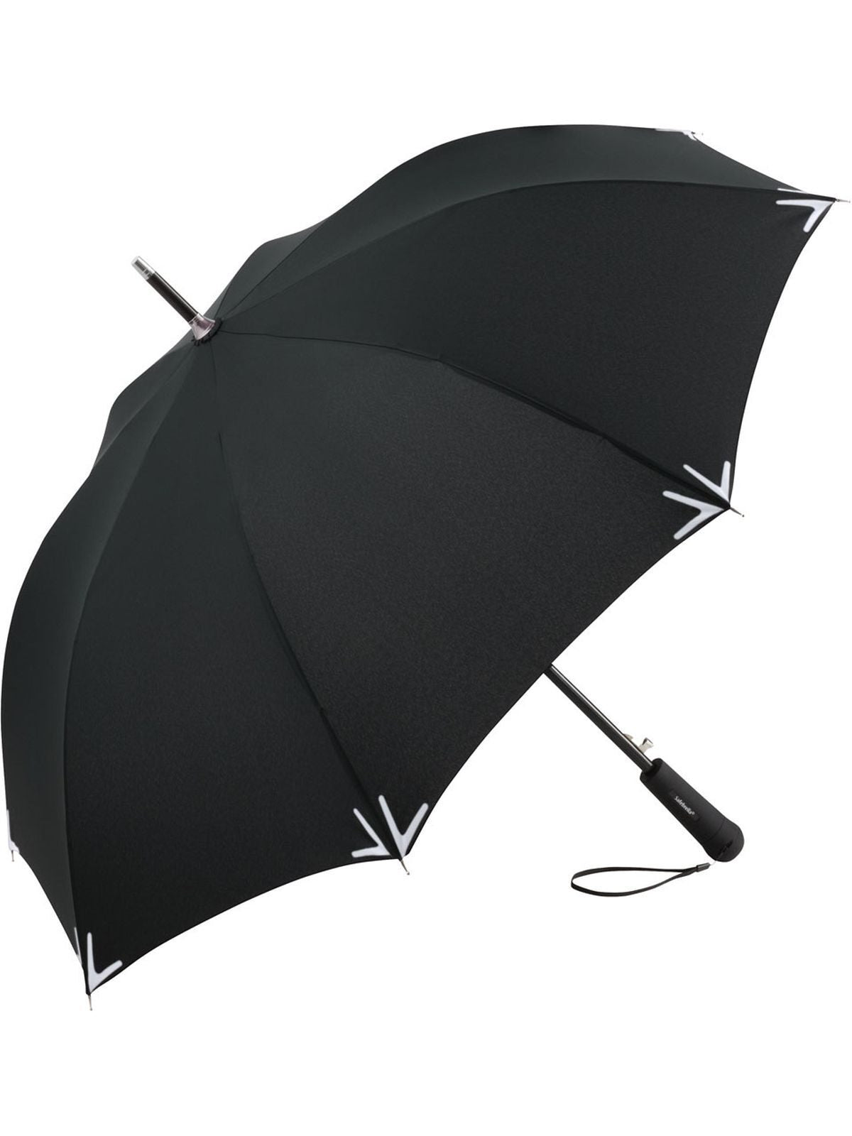 AC regular umbrella Safebrella® LED Herren Regenschirm – FAre – Farbe Schwarz – individuell veredelbar