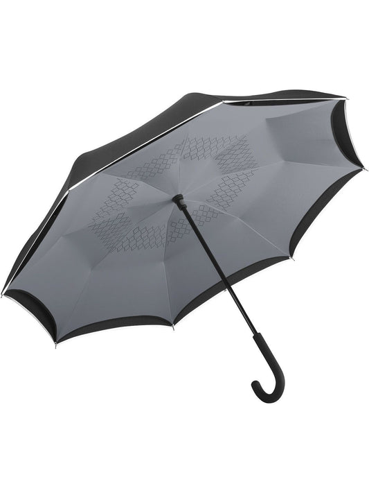Regular umbrella ®-Contrary Regenschirm – FAre – Farbe Black-Grey ws – individuell veredelbar