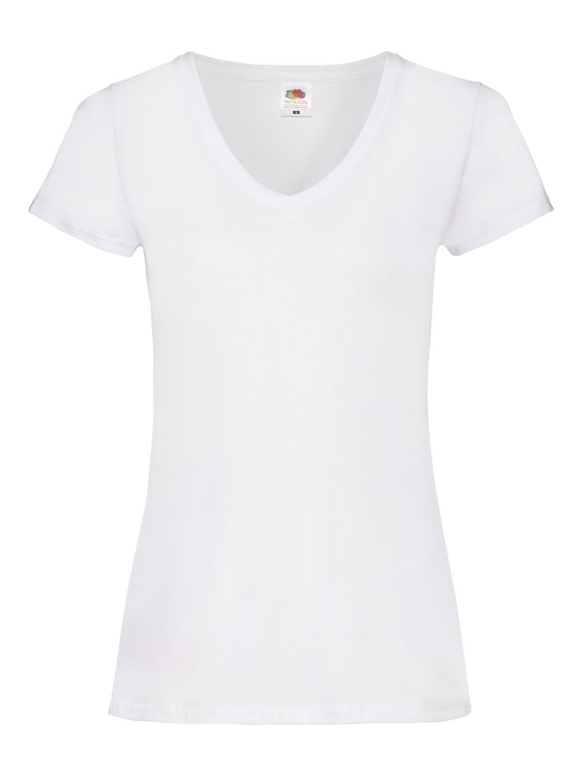 Valueweight V-Neck T Damen T-Shirt – Fruit of the Loom – Farbe Weiß – individuell veredelbar