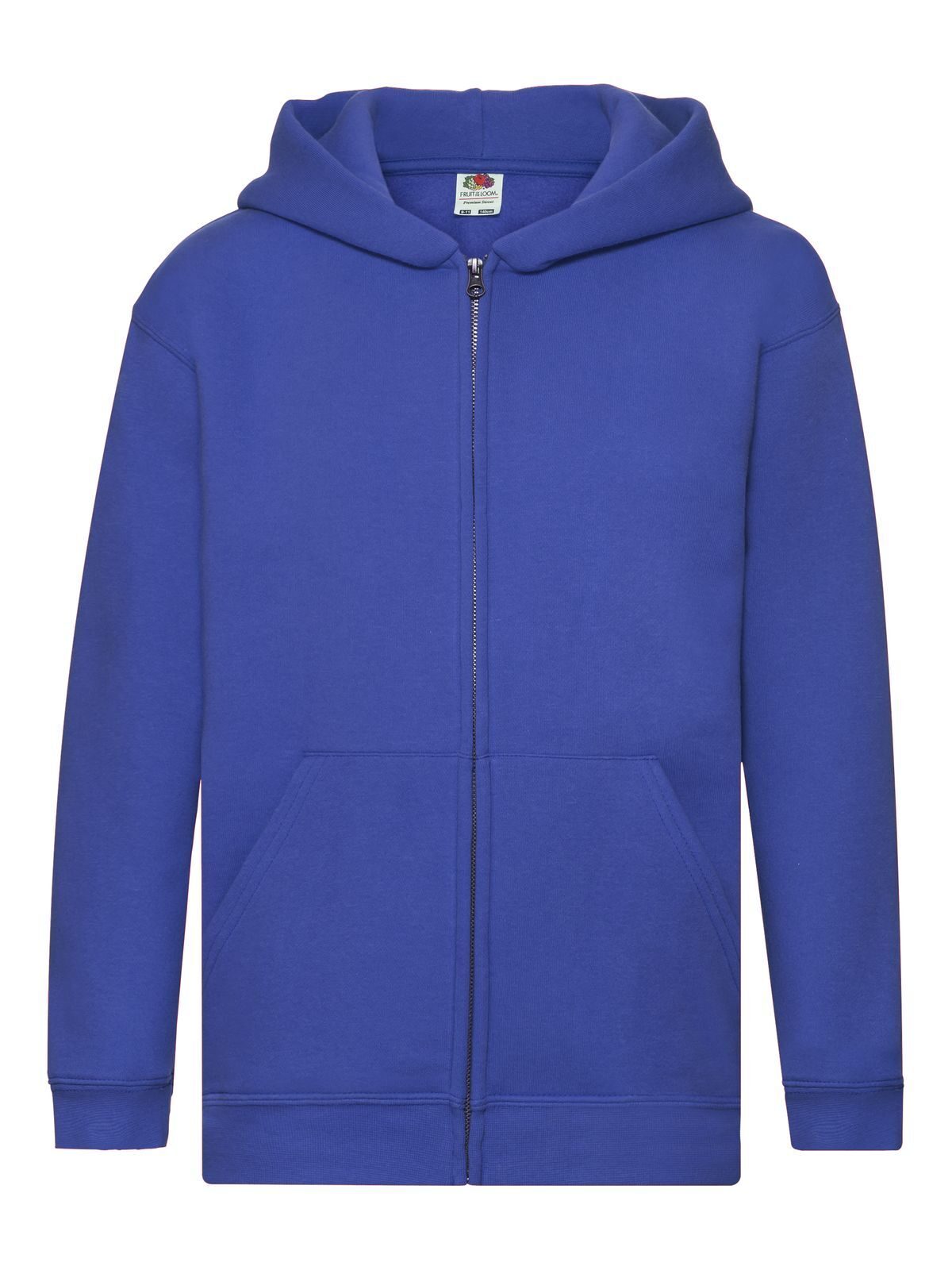 Premium Hooded Sweat Jacket Kinder Sweatshirt / Hoodie – Fruit of the Loom – Farbe Royalblau – individuell veredelbar